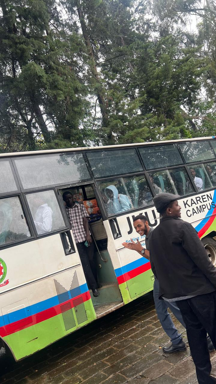 JKUAT Karen bus arriving for the Children’s Home visit