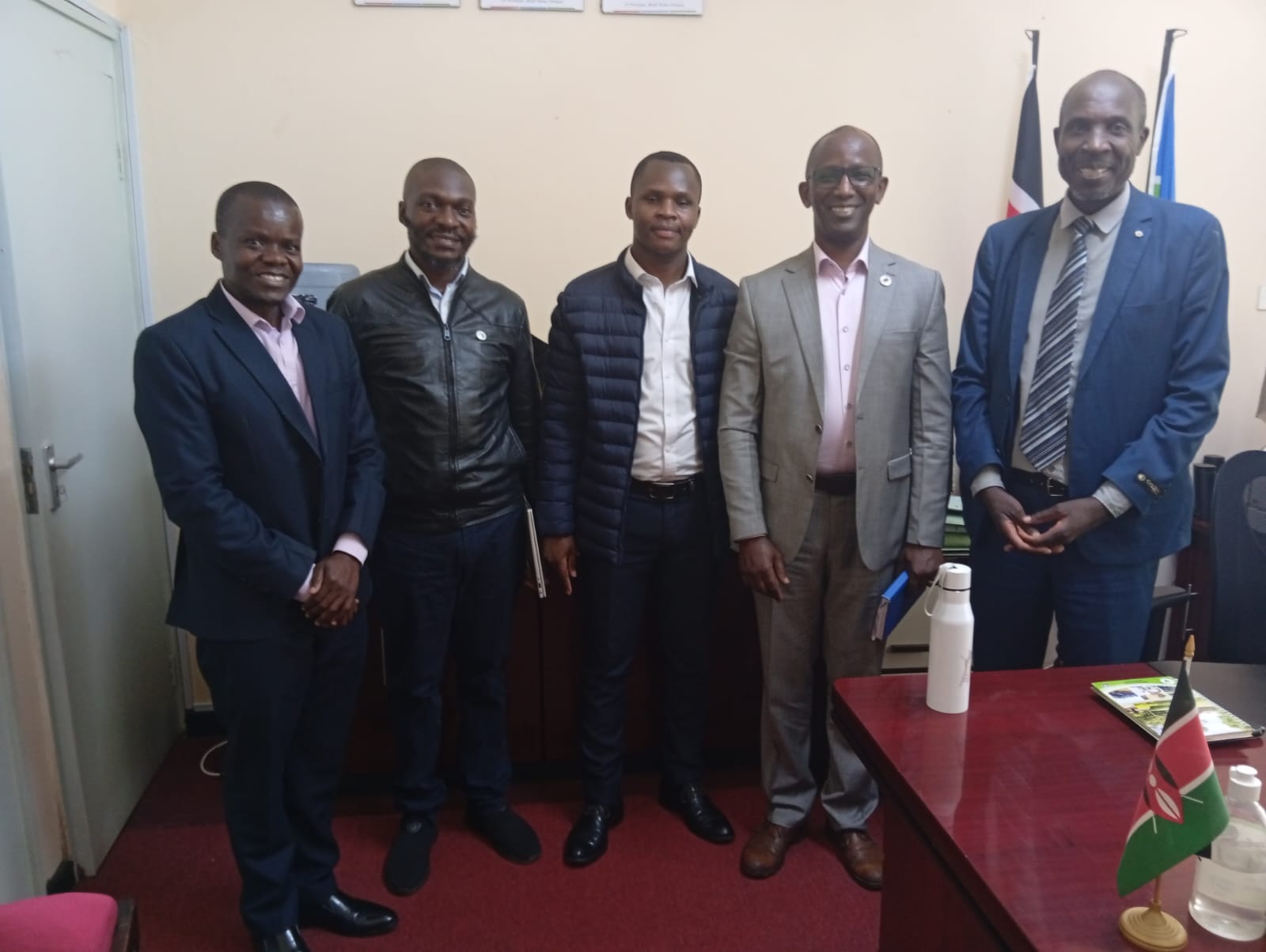 Courtesy call at the Dean's office before the event